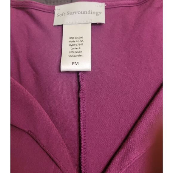 Soft Surroundings Plum A-Line Tunic P/M Long Sleeve Oversized – EUC - Picture 4 of 7